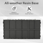 Galvanized Steel Outdoor Storage Box Lockable Bench with Hydraulic Lid Wheels for Patio Backyard Pool Cushions Tools Package Storage (Dark Brown)