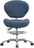 Rolling Drafting Stool Chair with Back Support - Shop Stool with Backrest, Home Office Stool Chair, Height Adjustable Stool with Wheels for Computer, Office, Studio…