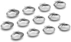 Outset Grillable Shells, All Purpose Grillable Stainless Steel Sea Shells, Set of 12