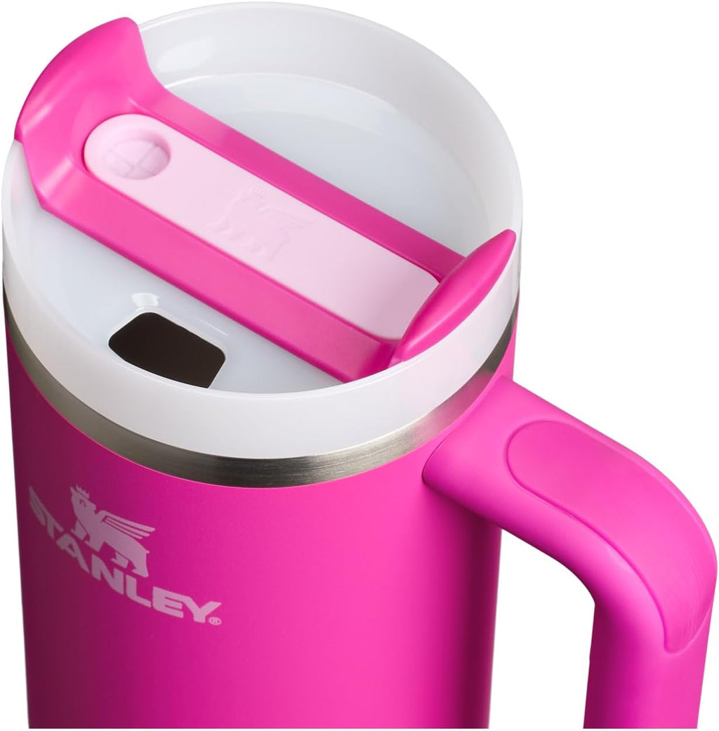 STANLEY Quencher H2.0 Tumbler with Handle and Straw 30 oz | Flowstate 3-Position Lid | Cup Holder Compatible for Travel | Insulated Stainless Steel Cup | BPA-Free | Violet Blossom