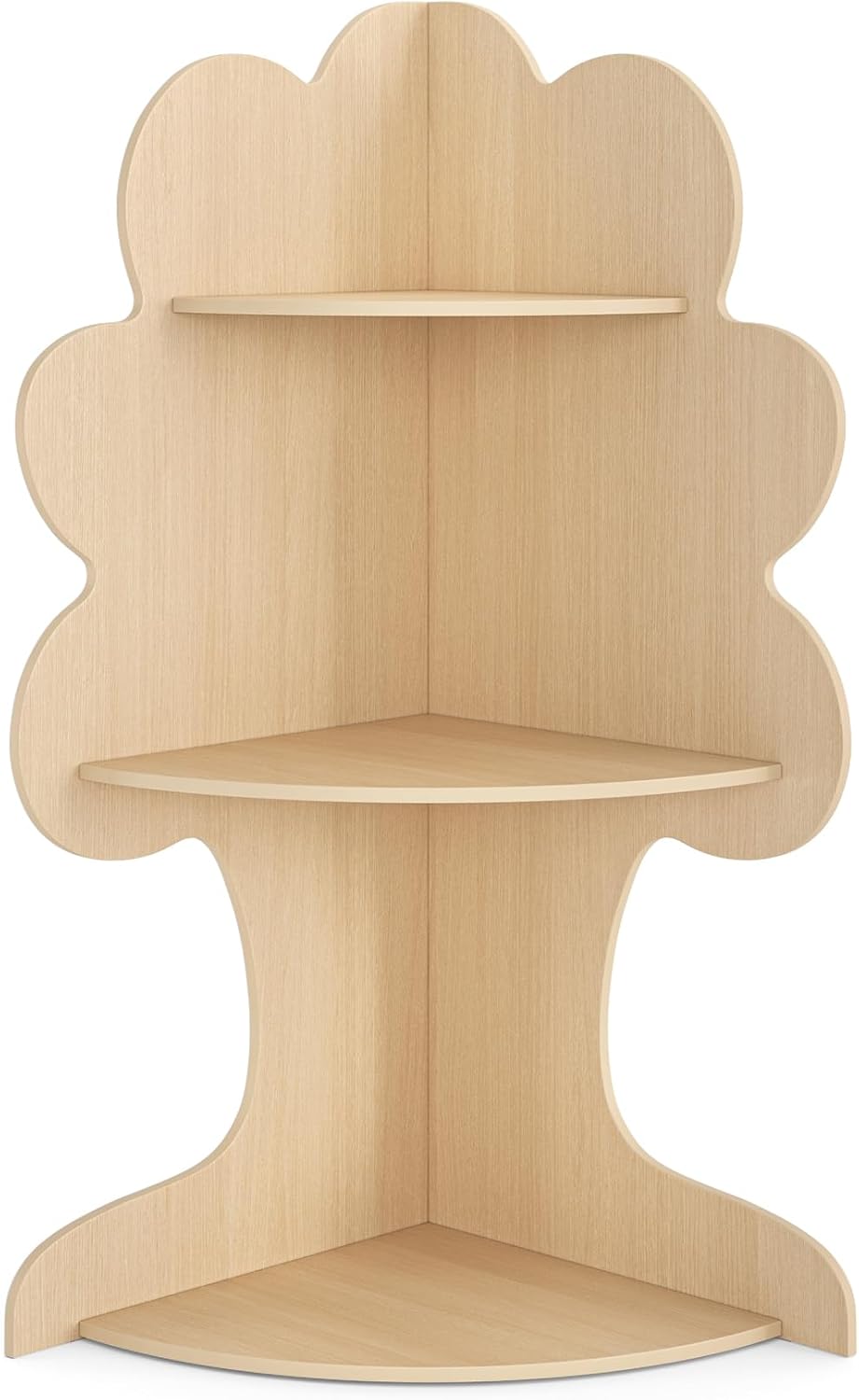 Curipeer Tree Kids Bookshelf, Corner Bookshelf Kids, Bookshelf for Kids, Baby Bookshelf and Toy Storage, Wooden Kids Bookcase, Toddler Book Shelf Organizer for Kids Rooms, Nursery, Natural Wood