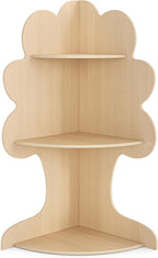 Curipeer Tree Kids Bookshelf, Corner Bookshelf Kids, Bookshelf for Kids, Baby Bookshelf and Toy Storage, Wooden Kids Bookcase, Toddler Book Shelf Organizer for Kids Rooms, Nursery, Natural Wood