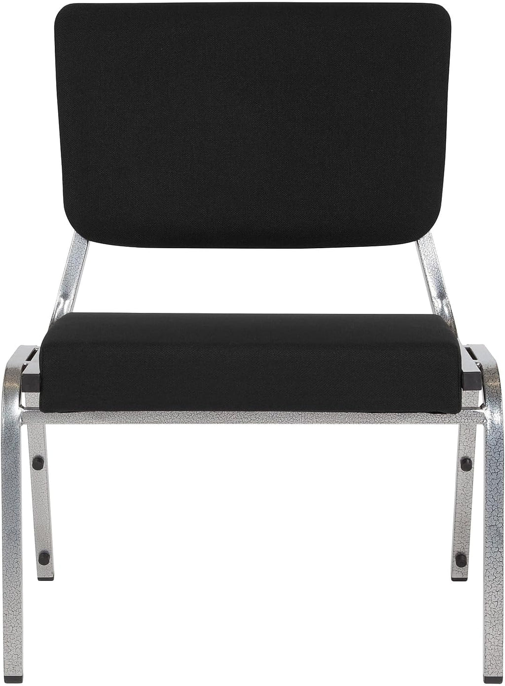 Flash Furniture HERCULES Series 1000 lb. Rated Black Antimicrobial Fabric Bariatric Medical Reception Chair with 3/4 Panel Back