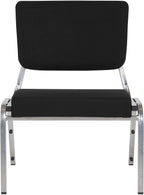 Flash Furniture HERCULES Series 1000 lb. Rated Black Antimicrobial Fabric Bariatric Medical Reception Chair with 3/4 Panel Back