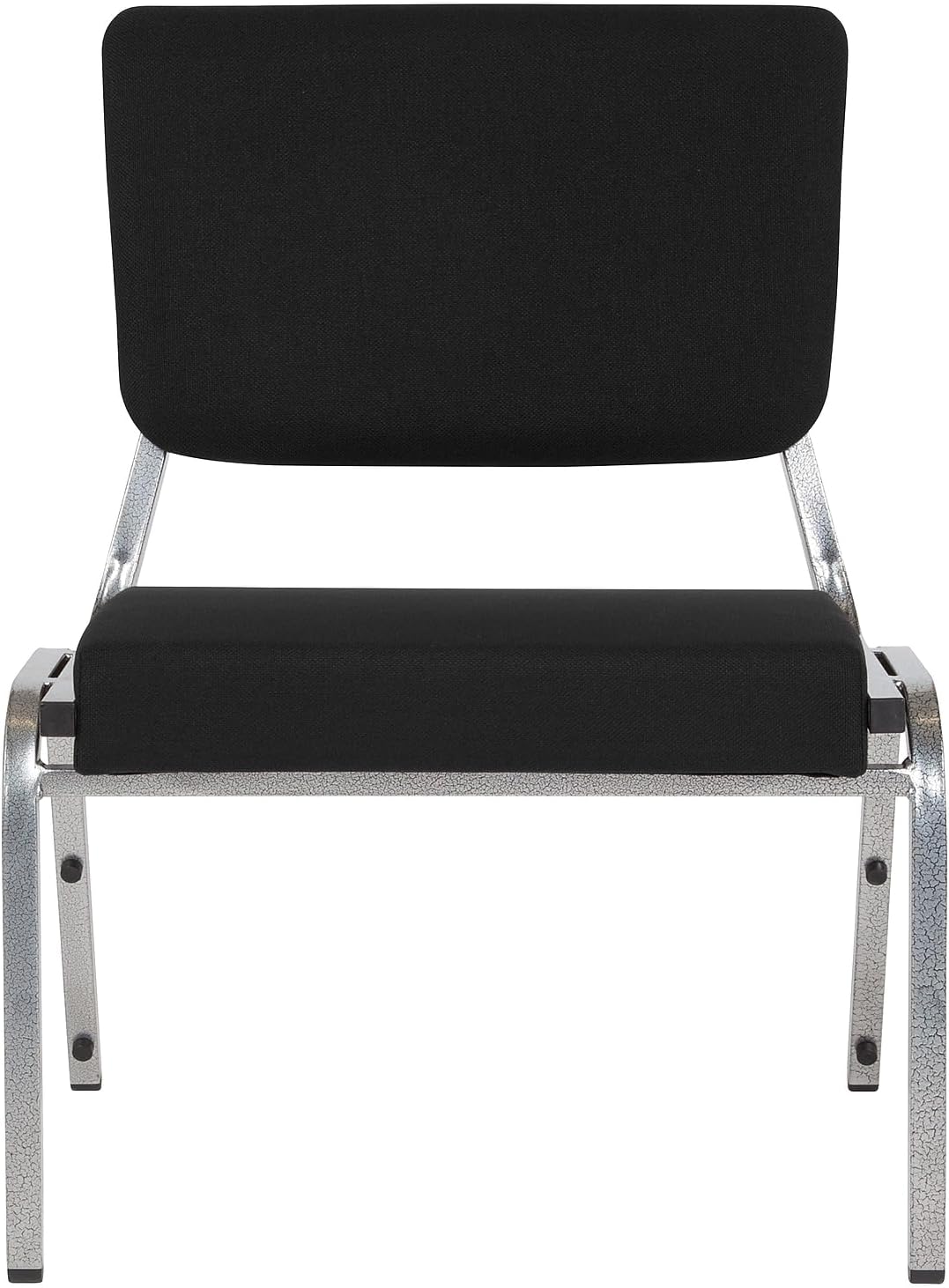 Flash Furniture HERCULES Series 1000 lb. Rated Black Antimicrobial Fabric Bariatric Medical Reception Chair with 3/4 Panel Back