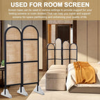 6 Pack Room Divider Stand for Foldable Screen Brackets, Room Divider Stand with Screws, Folding Privacy Screen Holder for Hotel Home Office(White)