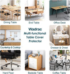 14x24 in Office Desk Blotter Mat Clear Plastic Table Protector Cover Pad PVC Transparent Topper Surface Proection Pad Anti Scratch Table Mat Glass Dinner End Waterproof Easy Clean