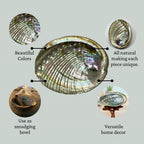NessaStores 1 Abalone Shell 4 to 5 Inches | Beautiful All Natural Smudge Bowl - Perfect for Smudge Sticks, Incense Sticks and a Sage Smudge Kit. JC-011