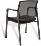 Union & Scale Guest & Reception Chair, Fabric, Black, 2-Pack