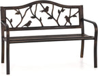 Outdoor Bench Patio Chair Metal Garden Furniture Deck Backyard Park Porch Seat