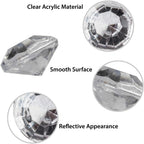 Super Z Outlet Diamond Table Confetti, Vase Filler, Party Decorations for Weddings, Bridal Shower, Birthdays, Home, and more. 2000 Pack of 1 Carat 6.5mm Jewels (Clear)