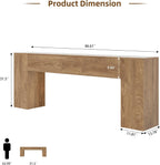 Extra Long Console Tables for Entryway 86-Inch, Farmhouse Sofa Table Behind Couch, Wooden Hallway Table for Living Room, Entrance, Natural Oak