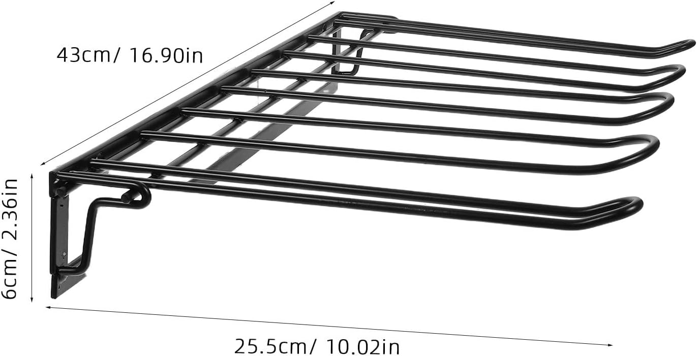 Wall Mounted Boot Rack for 2 Pairs High and Cowboy Boots, Foldable Iron Shoe Holder with Stable Support, Space Saving Shoe Drying Organizer for Entryway or Closet