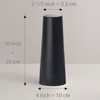 Black Ceramic Vase, 10 Inch Modern Rustic Table Vase for Pampas Grass, Flowers, Dried Flowers, Home Decor - Matte Black