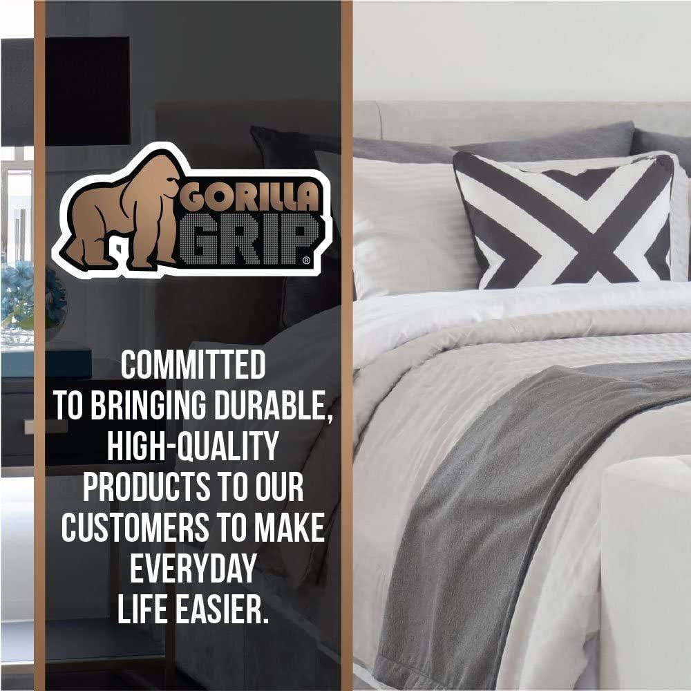GORILLA GRIP Non Slip Mattress Gripper, Prevents Mattresses from Sliding and Holds Bed in Place, Pad Grips Beds, Sofa, Couch, Chair Cushions and Helps Keep Topper from Slipping, Easy Trim Pads, Queen