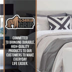 GORILLA GRIP Non Slip Mattress Gripper, Prevents Mattresses from Sliding and Holds Bed in Place, Pad Grips Beds, Sofa, Couch, Chair Cushions and Helps Keep Topper from Slipping, Easy Trim Pads, Queen