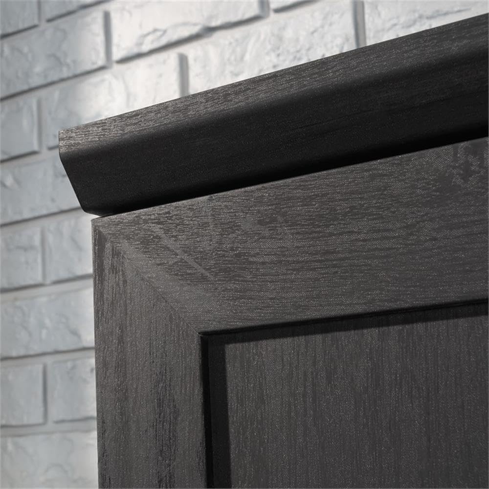 MAKLAINE Engineered Wood Single Door Pantry, 71 in Tall, Raven Oak Finish, Adjustable Shelves, Reversible Door, Compact Design for Kitchen, Dining Room, or Garage Storage