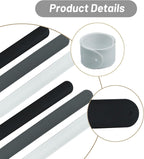 6 Pieces Wrapping Paper Holder Paper Roll Holder Silicone Covered Metal Strips Poster Slap Bands Gift Wrapping Paper Clamps for Home Storage Organization(Black,Gray,White)