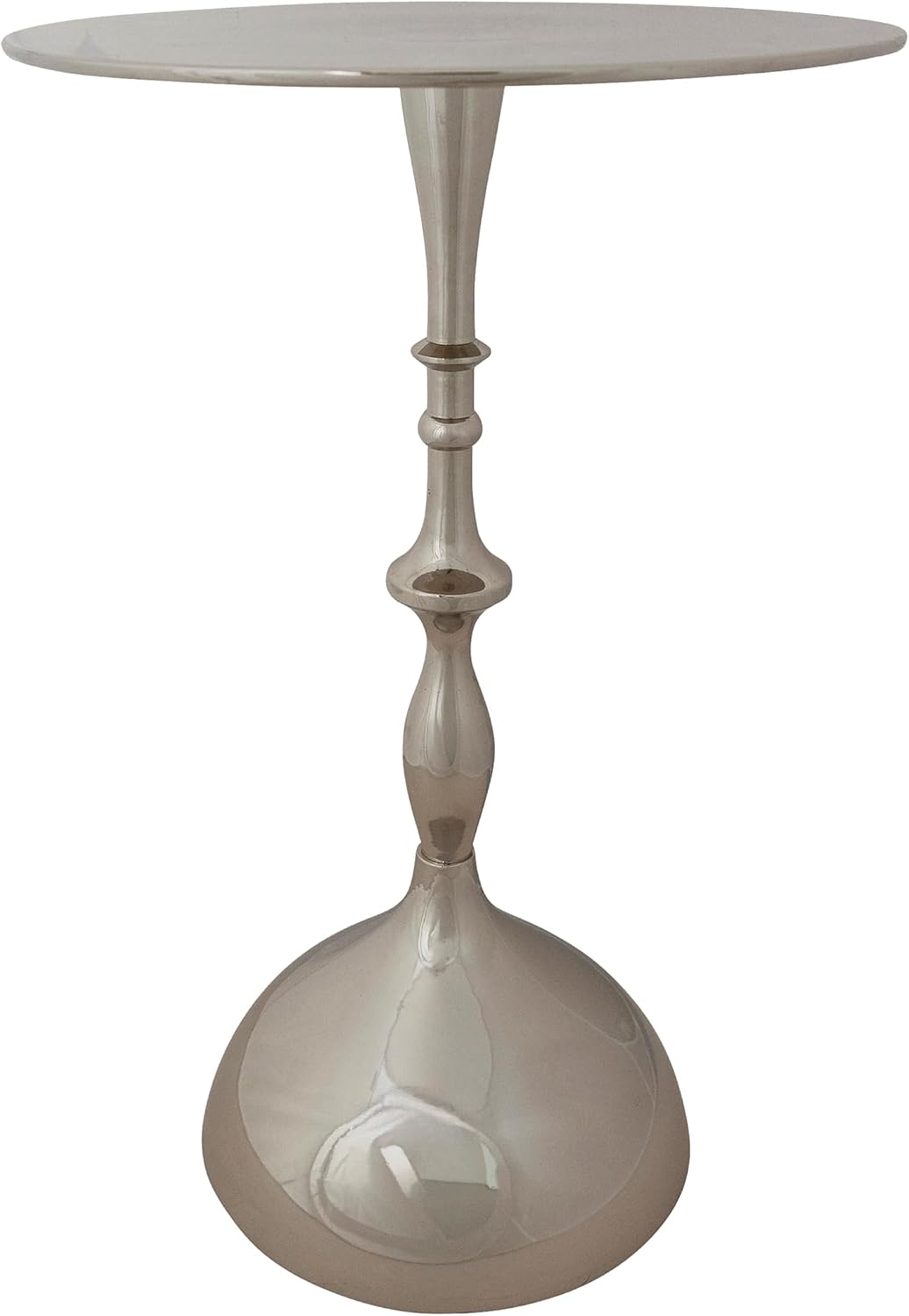 Bloomingville Aluminum and Reclaimed Wood Accent Table, Chrome