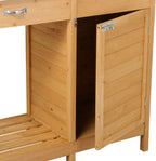 50" Heavy Duty Outdoor Garden Workbench Potting Bench Planter Table Wood Plating Shelf Cabinet Patio Working Space Crafting Gardening Lawn Backyard Tabletop Porch Balcony with Drawers