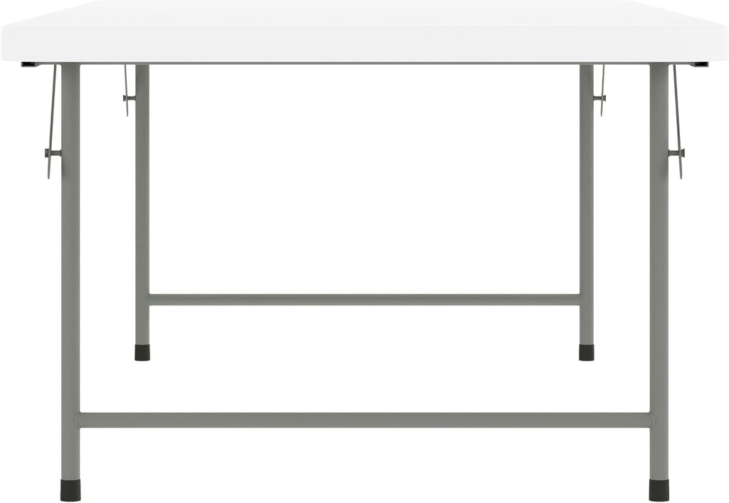 BizChair 4.93-Foot Kid's Granite White Plastic Folding Table