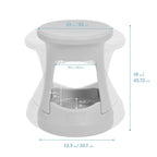 ECR4Kids Active Storage Wobble Stool, 18in Seat Height, Childrens Furniture, Light Grey