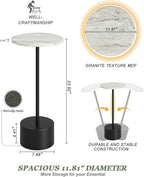Black Drink Table Pedestal, Round Side Table, Drink Tables for Small Spaces, Pedestal End Table, Small Pedestal Table