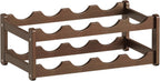 Wine Rack |Open & 2-Tier Bamboo Wine Holder| Freestanding Floor & Countertop Wine Display-Space-Saving Wooden Wine Storage Shelf for Kitchen, Cabinets,Bar & Dining Room(1, 2-Tiers)