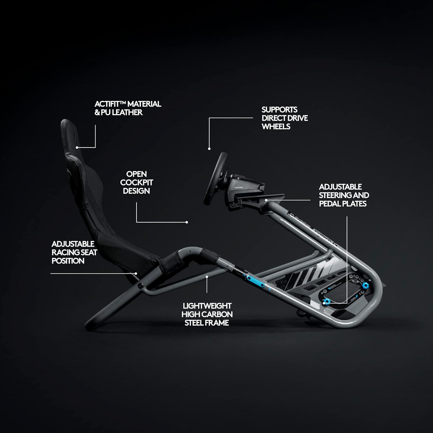 Playseat Trophy - Logitech G Edition Sim Racing Cockpit | Fully Adjustable | Direct Drive Support | Lightweight & Robust | Absolute Comfort ActiFit