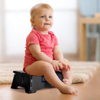 Flottian 5" Folding Step Stool for Adults and Kids 15-Inch Extra Wide Stool Holds Up to 300 lbs,Non-Slip Folding Stools with Handle,Compact Plastic Foldable Step Stool for Bathroom,Kitchen,ect Black