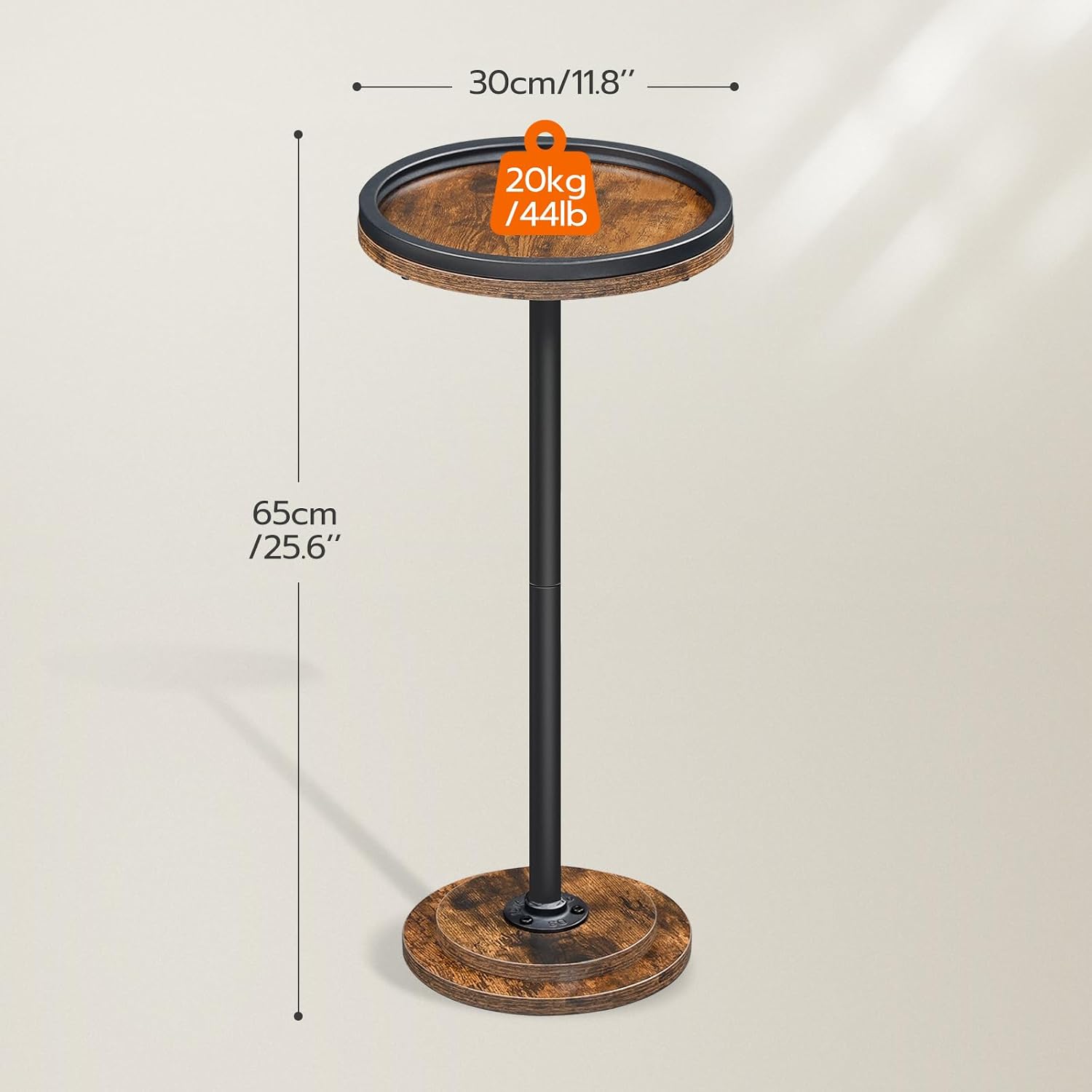 HOOBRO Small Round Side Table and Wall Mounted Wine Rack 3 Pack, Drink Table, Wine Shelf Hanging Floating Wall Shelves, Wine Glass Bottle Rack Stemware Holder BF168BZ01-BF33BJ01