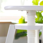 Guidecraft Adjustable Drafting Wooden Stool-White: Drafting Chair for Kids, 16”-18” Inch Toddler Stool for Kids' Art Studio Furniture | Adjustable Height Chair for Drawing, Painting, and Crafting