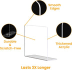 Shelf Dividers for Closet Organization – Acrylic Clear Sturdy Dividers to Keep Clothes, Sweaters & Purses Upright, Free-Standing for Wood Shelves, 10" Tall x 12" Deep, 8 Pack