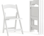 Flash Furniture Hercules Series Folding Chair - White Resin - Set of 4 800LB Weight Capacity Comfortable Event Chair - Light Weight Folding Chair