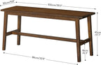 HOOBRO 39.3'' Bamboo Dining Bench, Farmhouse Kitchen Table Bench, Kitchen & Living Room Furniture, Easy to Assemble, Sturdy and Stable, Mocha MA03CD01G2