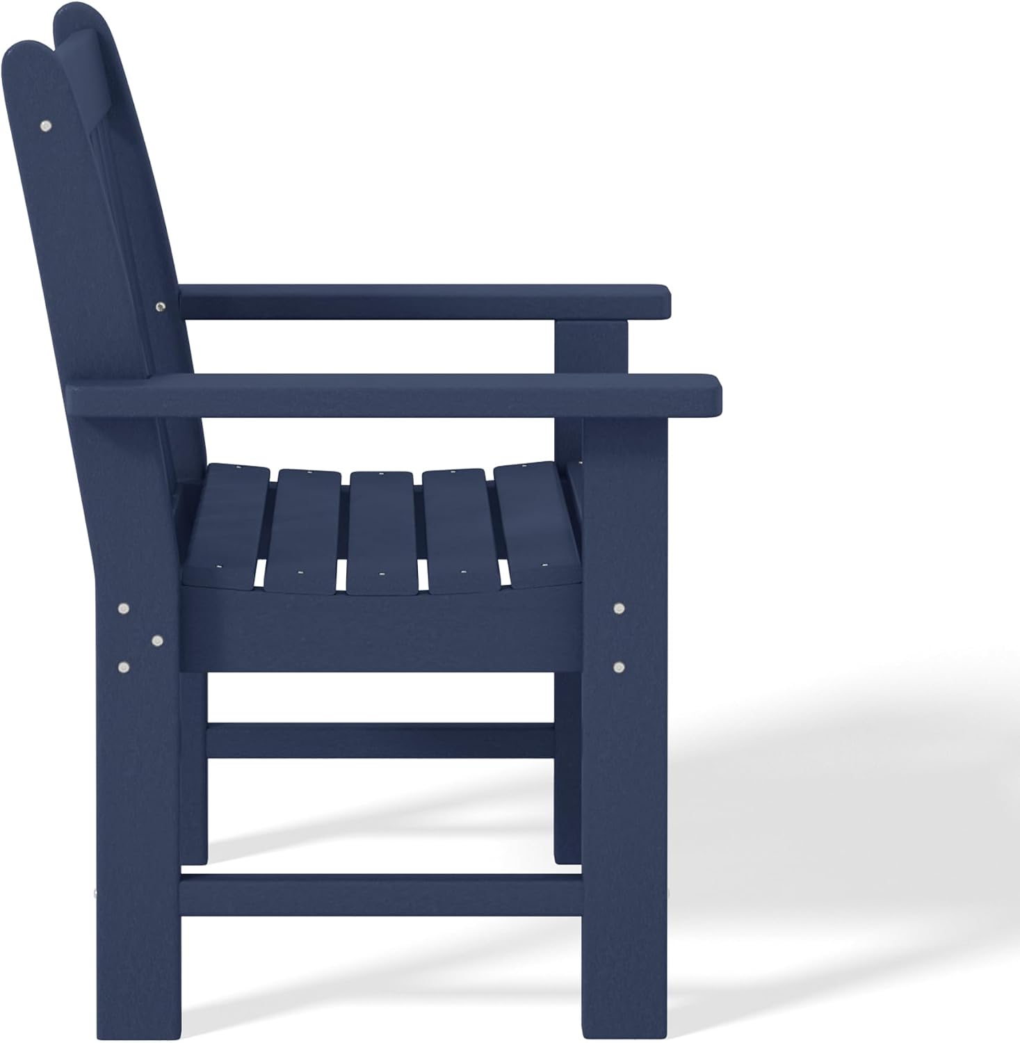WestinTrends Malibu Outdoor Patio HDPE Adirondack Dining Arm Chair, Navy Blue
