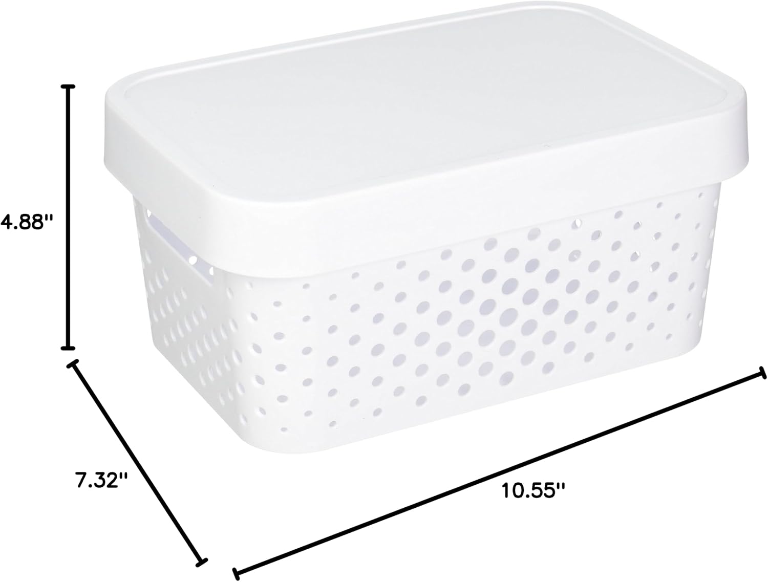 Curver 04760-N23-00 Infinity Storage Box Infinity Gepunktet 10,55x7,32x4,88in in White