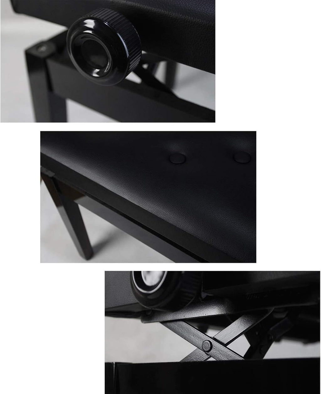 Piano Stool Piano Stools 1-Person Wooden Thickened Piano Bench Height Adjustable Padded Piano Bench
