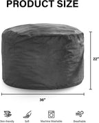 fond + found 3FT Bean Bag Chair for Adults - Giant Memory Foam Bean Bag with Removable Washable Cover, Large Comfy Bean Bag Chair with Handle & Side Pocket for Living Room, Bedroom, Gaming