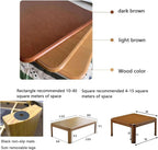 Kotatsu Heating Table Set 80/120cm Japanese-Style Stove Futon Set Kotatsu Heating Table 4-piece Set for Living Room in Winter Living Room Square Kotatsu Table (Khaki-B, 80 * 120 * 40cm)