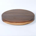 Round Teak Slice Slab Side Wood Table Top 17.7"x17.7"x1.96" Handmade Live Edge Handcrafted Plate Natural Solid Wooden Board for DIY Epoxy Resin End Table Slab Untreated Wall Home Décor