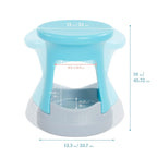 ECR4Kids Active Storage Wobble Stool, 18in Seat Height, Children's Furniture, Cyan/Light Grey