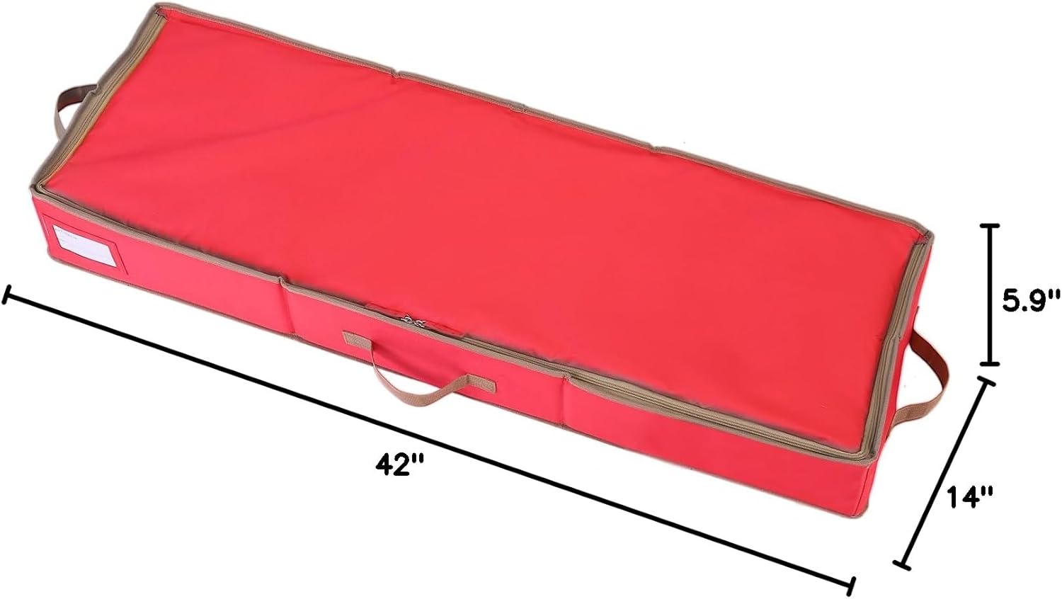 Sattiyrch Gift Wrapping Paper Storage containers,600D Oxford Fabric Christmas Ribbon Gift Bag Bows Storage Box,Holds up to 20 Rolls,42"W x 14"D x 5.5"H (Red)