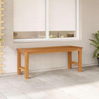 Bench Brown Solid Teak Wood 45 in Strong Bench Rectangular,Solid Teak Garden Bench Durable & Stylish Indoor/Outdoor Seating for Patios, Gardens & Living Rooms Patio Furniture