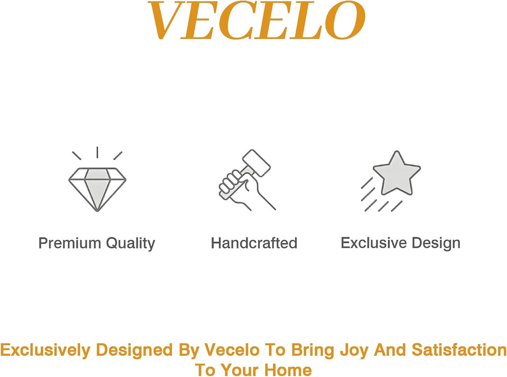VECELO Modern Side Table, Round Small End Table, Exclusively Designed Hand-Crafted Small Nightstand, Solid Wood,Natural top with Black Metal Legsfor Bedrooms, Living Rooms and Home Office