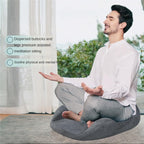 Ergonomic Meditation Cushion, Comfortable Floor Pillow for Yoga, Thick Memory Foam Floor Seat with Curved Back Support for Mindfulness Practice