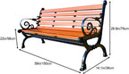 Garden Benches for Outdoors, Garden Bench with Armrests Backrest, Park Bench, for 2–3 People, Safety Edge, for Front Porch, and Park(Medium)