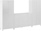 Crosley Furniture Roarke 3-Piece Modern Sideboard Buffet Cabinet and Kitchen Storage Pantry Set, White