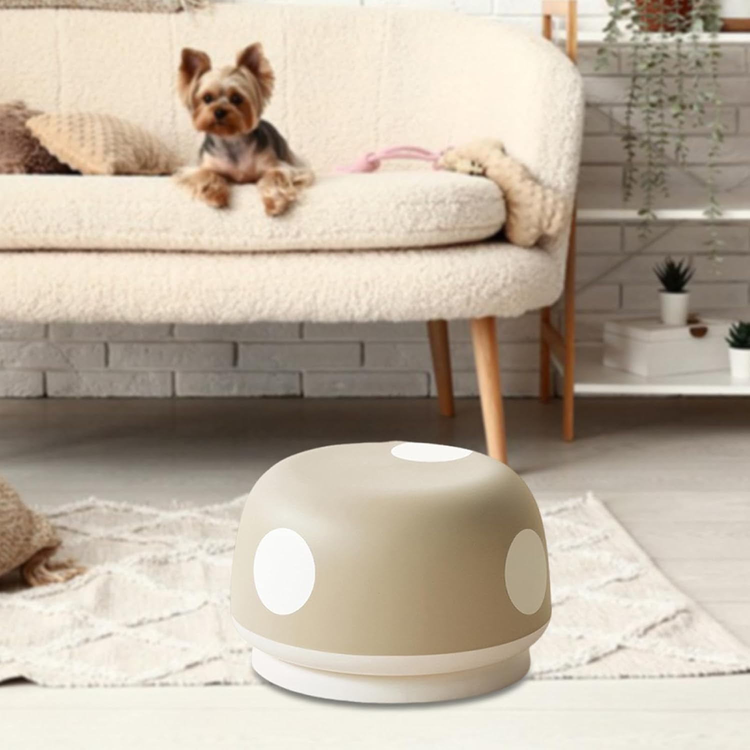 HouseVibe Mushroom Footstool 12 Inch Diameter | PP Material Shoe Changing Stool Ottoman for Entryway, Nursery, Bedside
