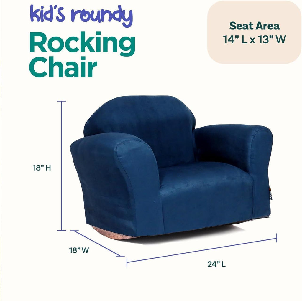 Keet Rocking Chair for Toddlers, Soft Microsuede Upholstery, Wooden Rocker Base, Durable & Comfortable Design for Kids Ages 2–5, Fully Assembled, Easy to Clean, Perfect for Bedrooms & Playrooms.